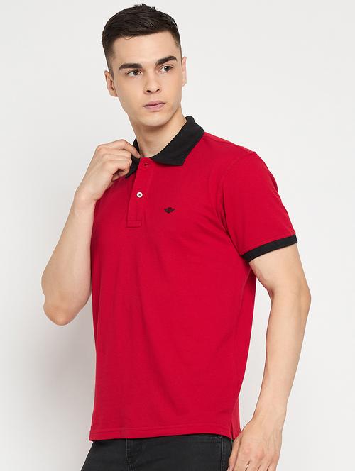 men polo neck solid t-shirt - 21343888 - Very Small Image - 1