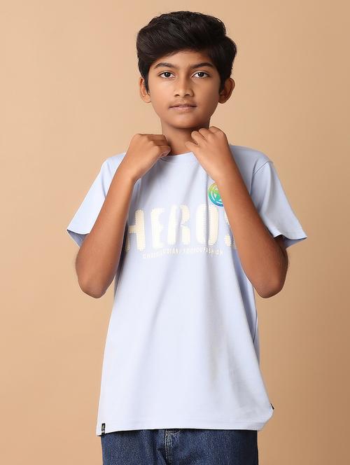 boys round neck back printed t-shirt - 21344384 - Very Small Image - 1