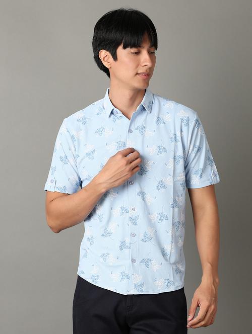 men printed collared short sleeves casual shirt - 21344494 - Very Small Image - 1