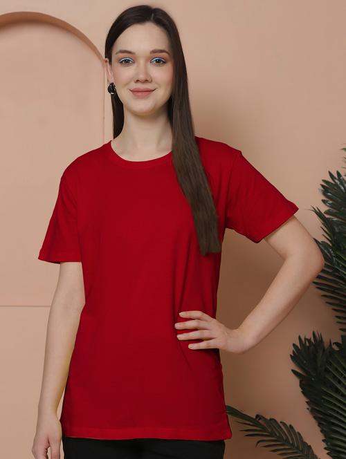 women solid short sleeves t-shirt - 21345844 - Very Small Image - 1