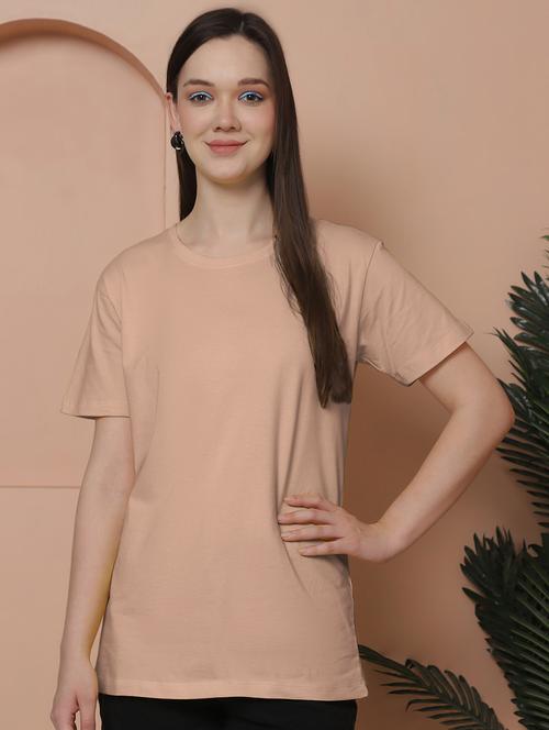 women solid short sleeves t-shirt - 21345854 - Very Small Image - 1