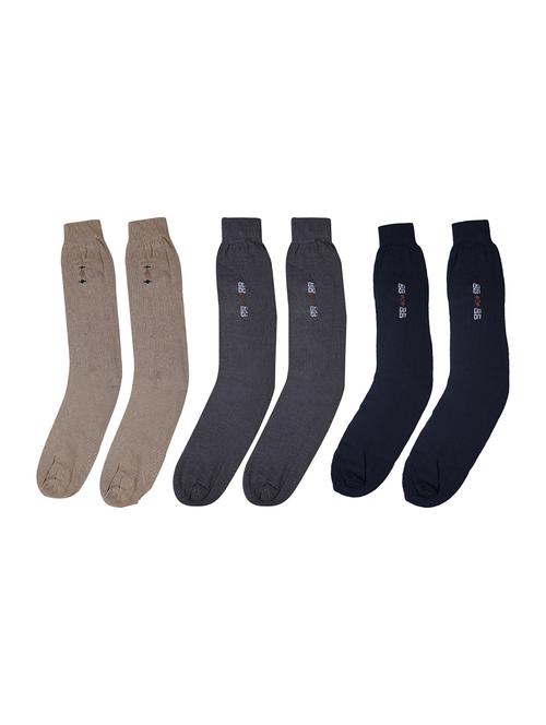 men pack of 3 cotton above ankle length socks - 21345956 - Very Small Image - 1