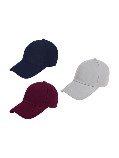 men's pack of 3 solid caps - 21346392 - Very Small Image - 1