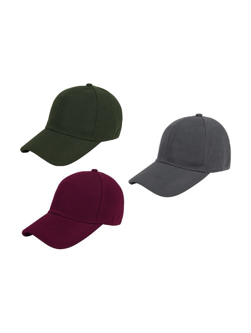 men's pack of 3 solid caps - 21346403 - Very Small Image - 1