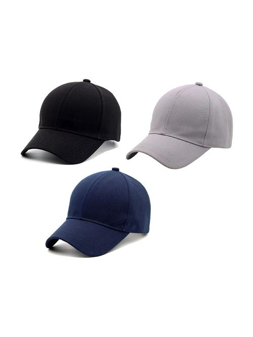 men's pack of 3 solid caps  - 21346579 - Very Small Image - 1