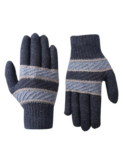 men striped woolen gloves - 21346999 - Very Small Image - 1