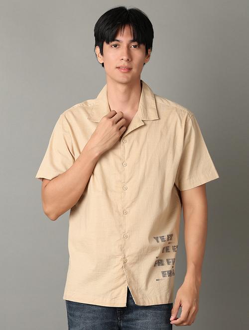 men printed collared short sleeves casual shirt - 21347258 - Very Small Image - 1