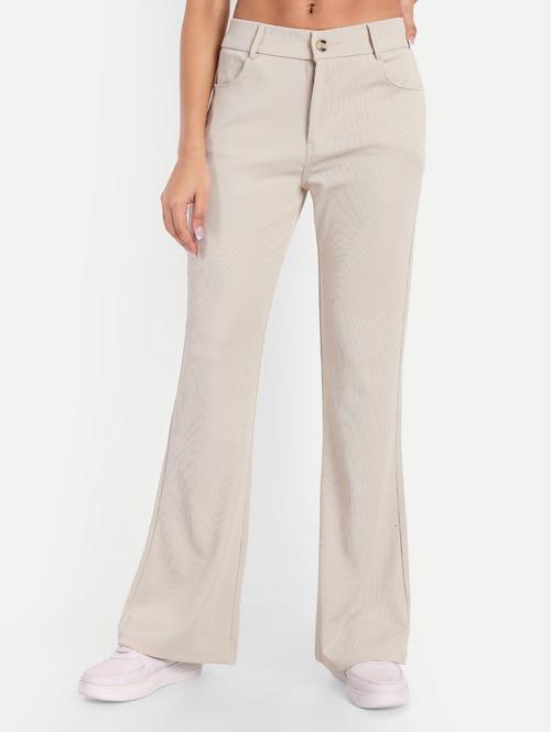 women solid mid rise bootcut trouser - 21347531 - Very Small Image - 1