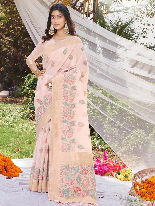 women self design bordered saree with blouse - 21350415 - Very Small Image - 1