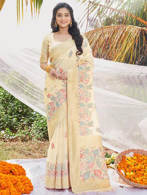 women self design bordered saree with blouse - 21350417 - Very Small Image - 1