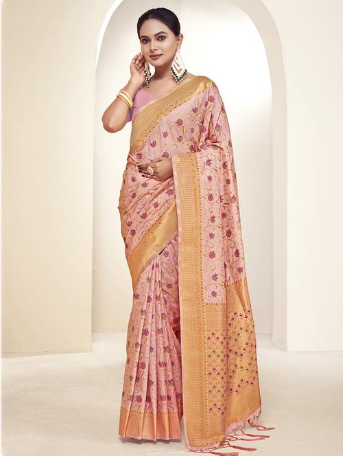 women self design banarasi silk saree with blouse - 21350456 - Very Small Image - 1