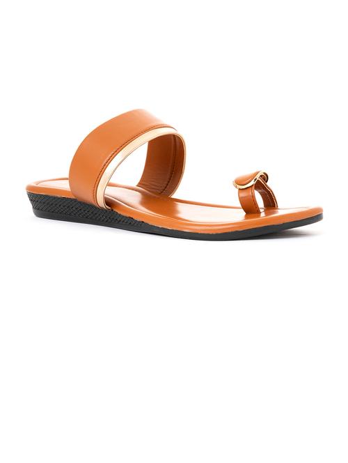 women tan slip on sandal - 21351239 - Very Small Image - 1