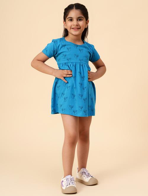 girls printed cotton frock - 21351303 - Very Small Image - 1