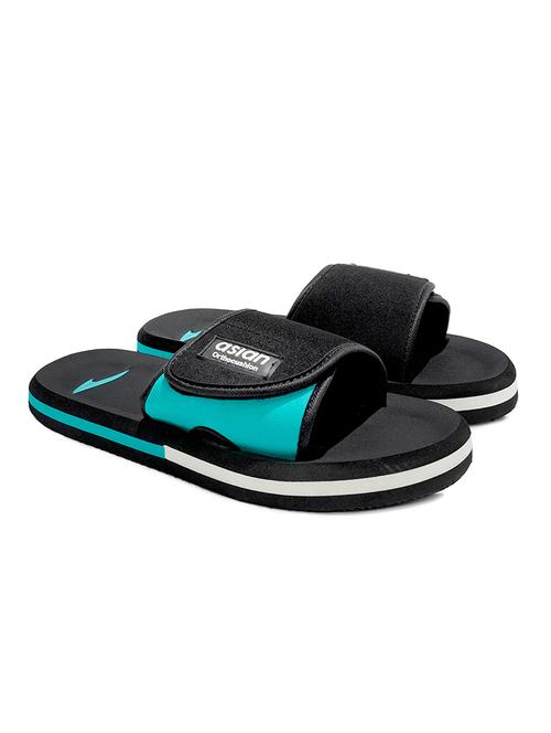 black fabric slip on flip flops - 21353754 - Very Small Image - 1