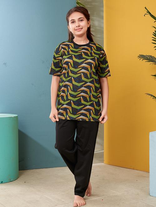 girls multicolored printed swimsuit - 21357437 - Very Small Image - 1