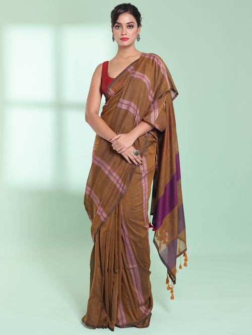 women handloom saree with blouse - 21357849 - Very Small Image - 1