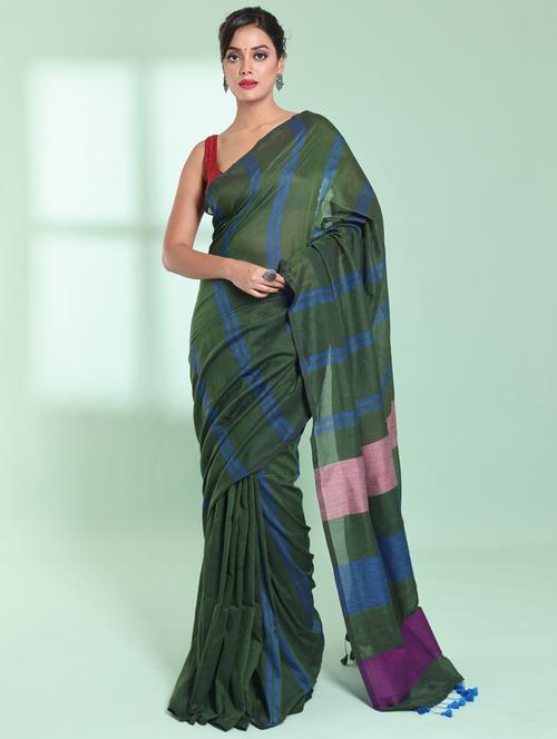 women handloom saree with blouse - 21357851 - Very Small Image - 1