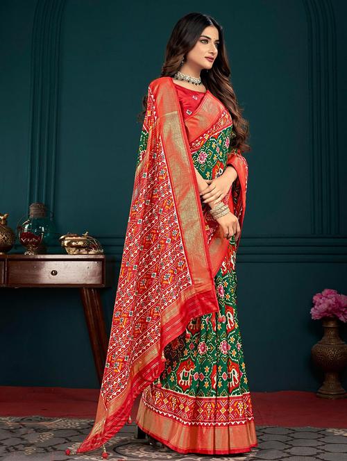 women printed saree with blouse - 21358009 - Very Small Image - 1