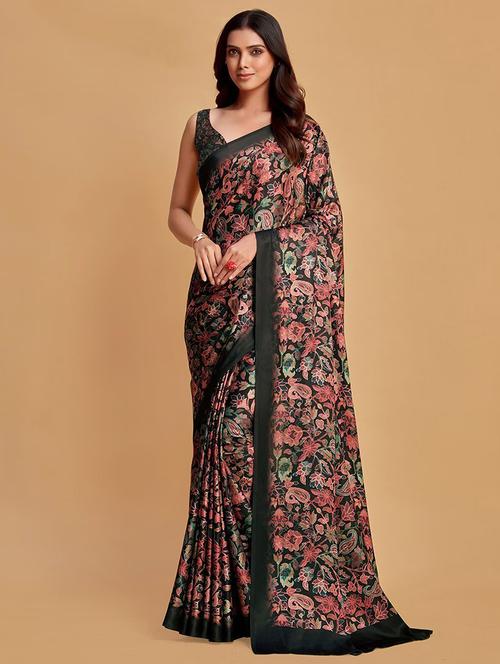women printed saree with blouse - 21358808 - Very Small Image - 1
