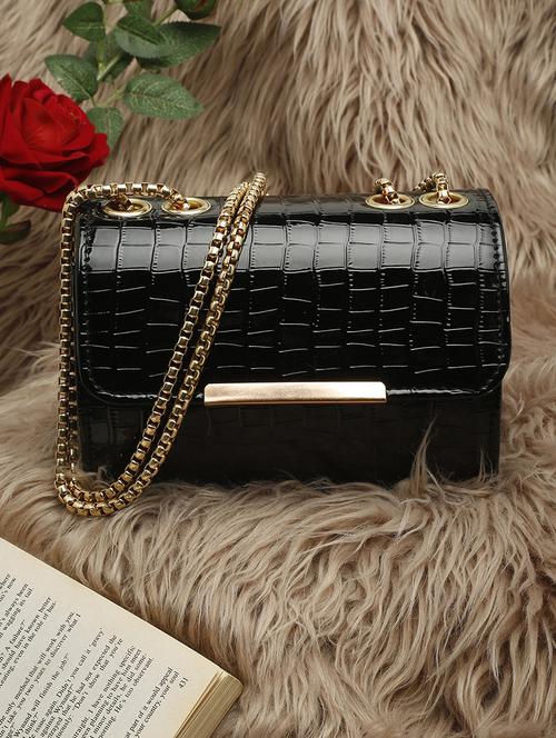 black leather sling bag - 21359746 - Very Small Image - 1