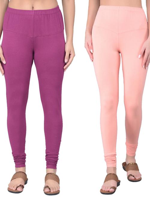 pack of 2 solid full length leggings - 21361802 - Very Small Image - 1