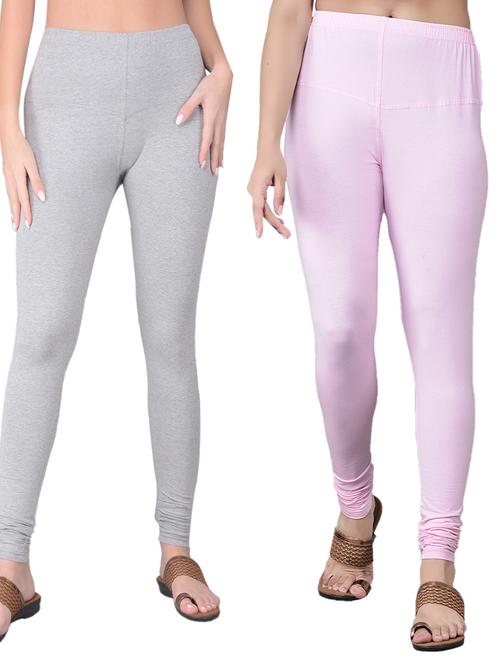 pack of 2 solid full length leggings - 21361834 - Very Small Image - 1