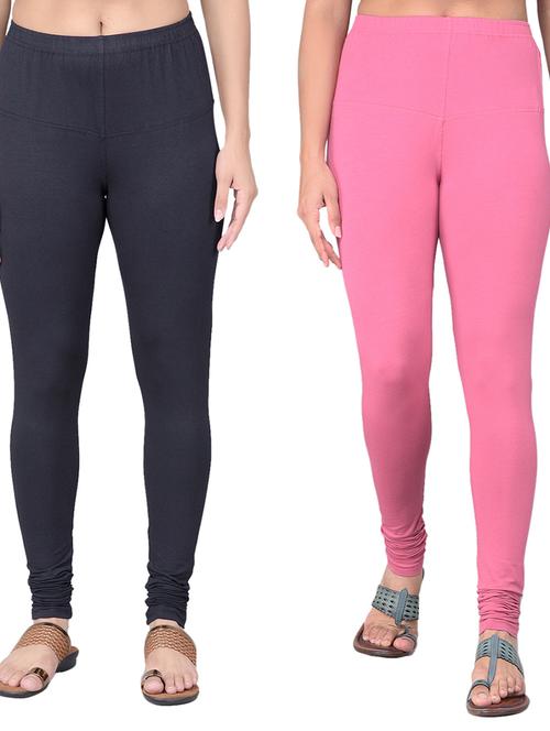 pack of 2 solid full length leggings - 21361884 - Very Small Image - 1