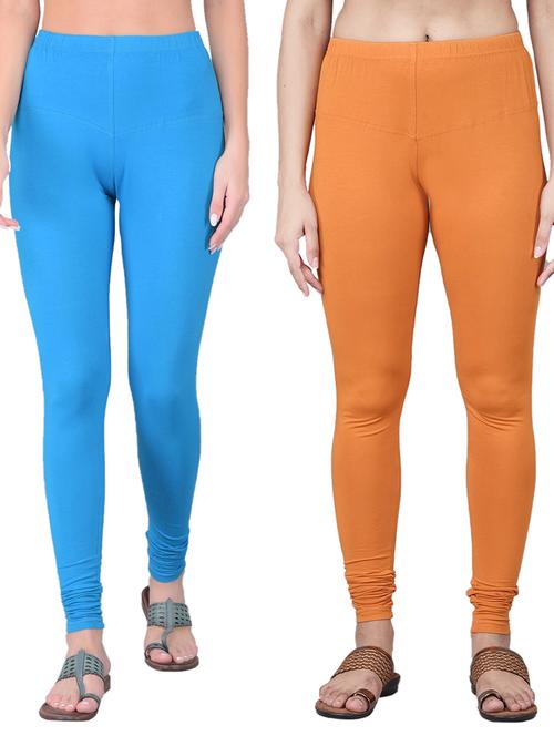 pack of 2 solid full length leggings - 21361954 - Very Small Image - 1