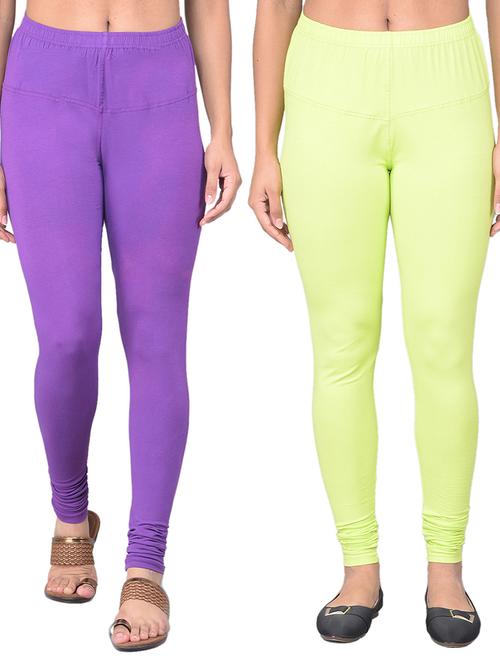 women pack of 2 solid leggings - 21361983 - Very Small Image - 1