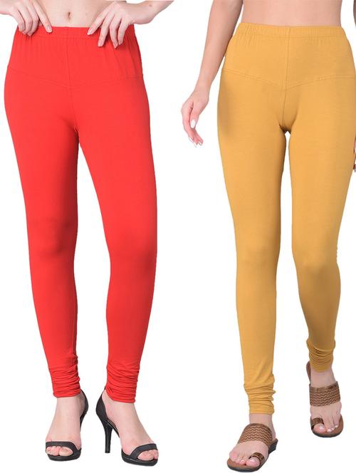 pack of 2 solid full length leggings - 21362049 - Very Small Image - 1