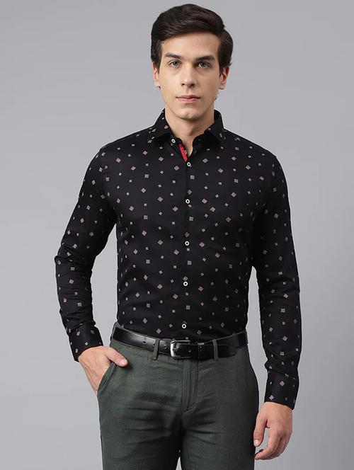black printed formal shirt - 21363930 - Very Small Image - 1