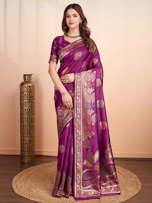 women self design banarasi saree - 21367539 - Very Small Image - 1
