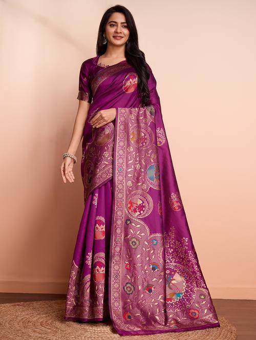 women self design banarasi saree - 21367593 - Very Small Image - 1