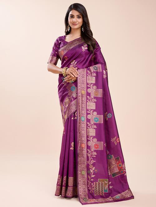women self design banarasi saree - 21367654 - Very Small Image - 1