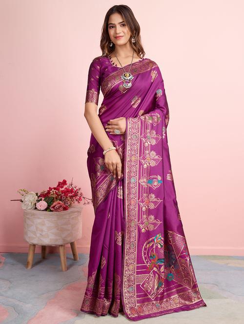 women self design banarasi saree - 21367684 - Very Small Image - 1