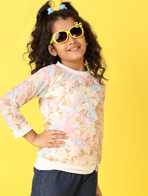 girls printed long sleeve sweatshirt - 21368321 - Very Small Image - 1
