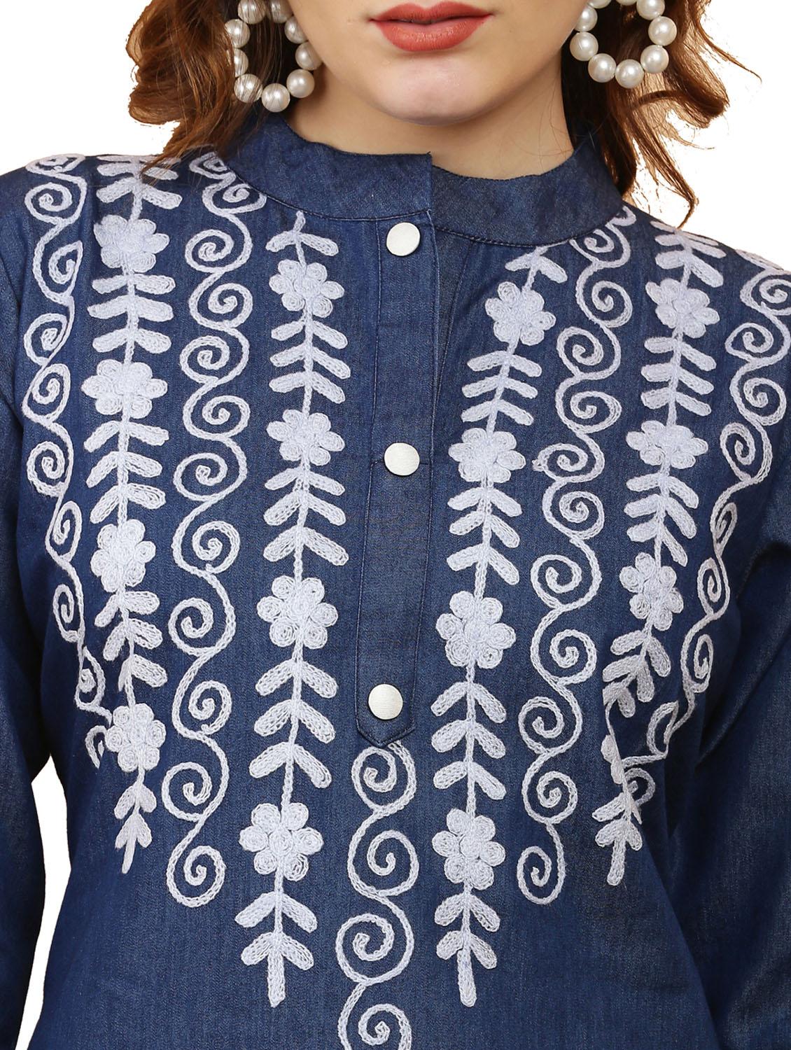 women three quarter sleeve straight kurta - 21368822 - Zoom Image - 3