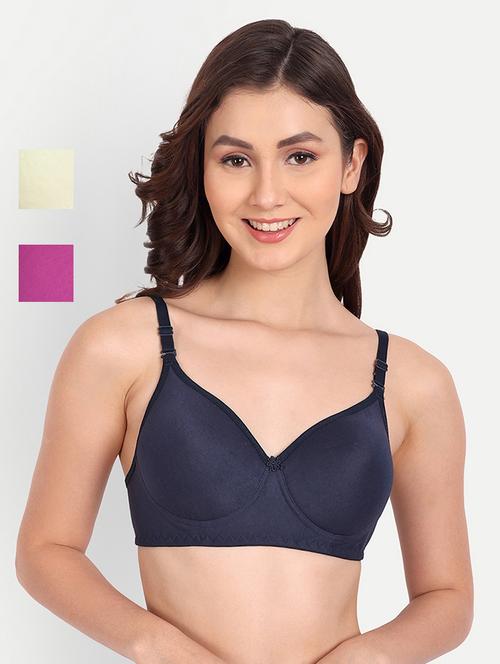 women pack of 2 solid regular bra - 21369922 - Very Small Image - 1