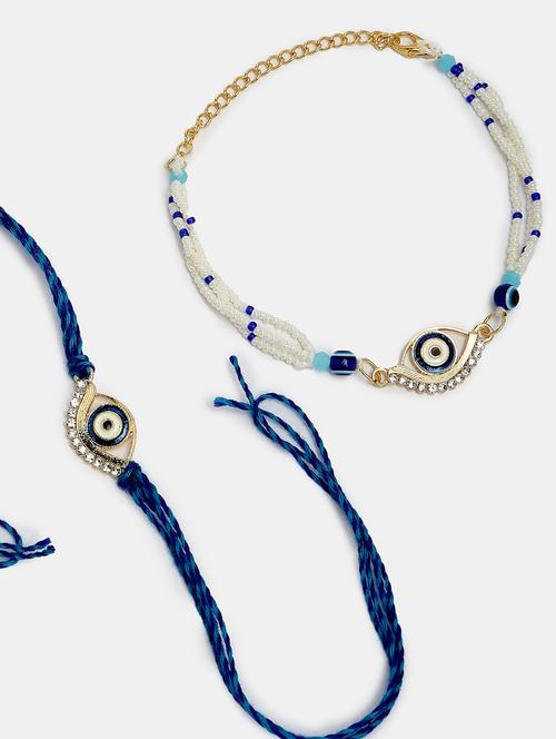 set of 2 evil eye rakhi - 21370133 - Very Small Image - 1