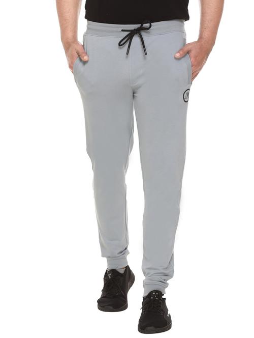 men grey solid mid rise jogger - 21370219 - Very Small Image - 1