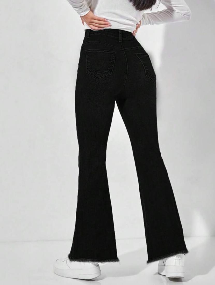 women solid high rise bootcut jeans - 21370333 - Standard Image - 3
