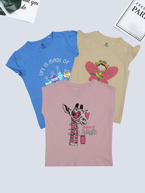 kids combo pack of 3 printed tees - 21371390 - Very Small Image - 1