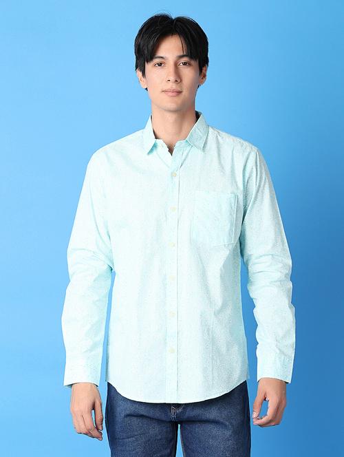 men printed long sleeve casual shirt - 21371936 - Very Small Image - 1