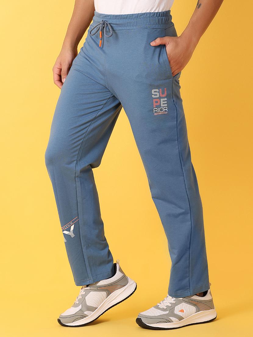 men mid rise placement print full length track pant - 21371968 - Zoom Image - 2