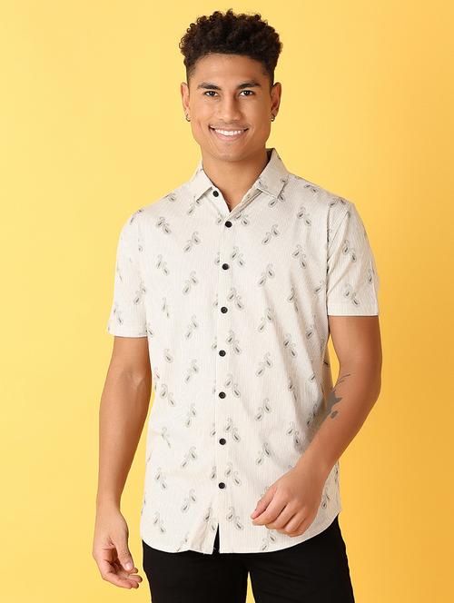 men printed short sleeves casual shirt - 21372027 - Very Small Image - 1