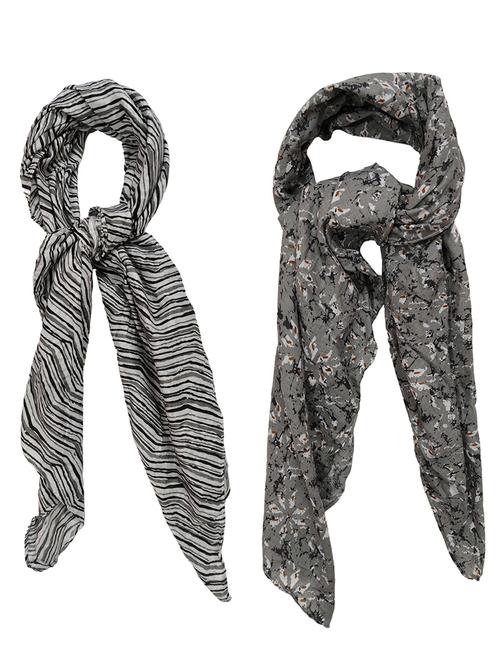 Women Pack Of 2 Printed Scarves - 21374532 - Very Small Image - 1