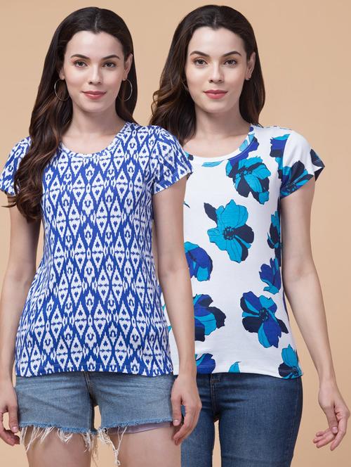 pack of 2 printed round neck t-shirt - 21374854 - Very Small Image - 1