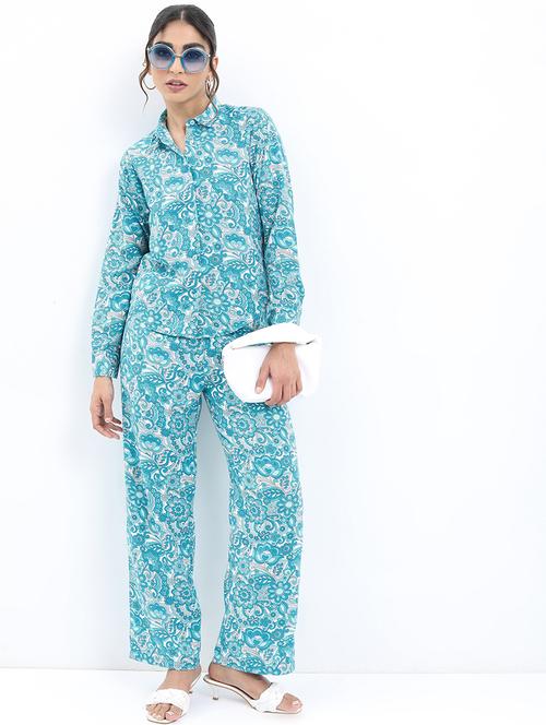 women printed shirt and trouser co-ord set - 21374961 - Very Small Image - 1