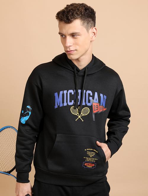 men front print hooded sweatshirt - 21374981 - Very Small Image - 1