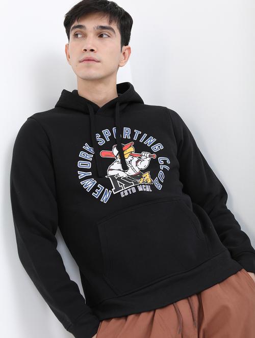 men front print hooded sweatshirt - 21375007 - Very Small Image - 1